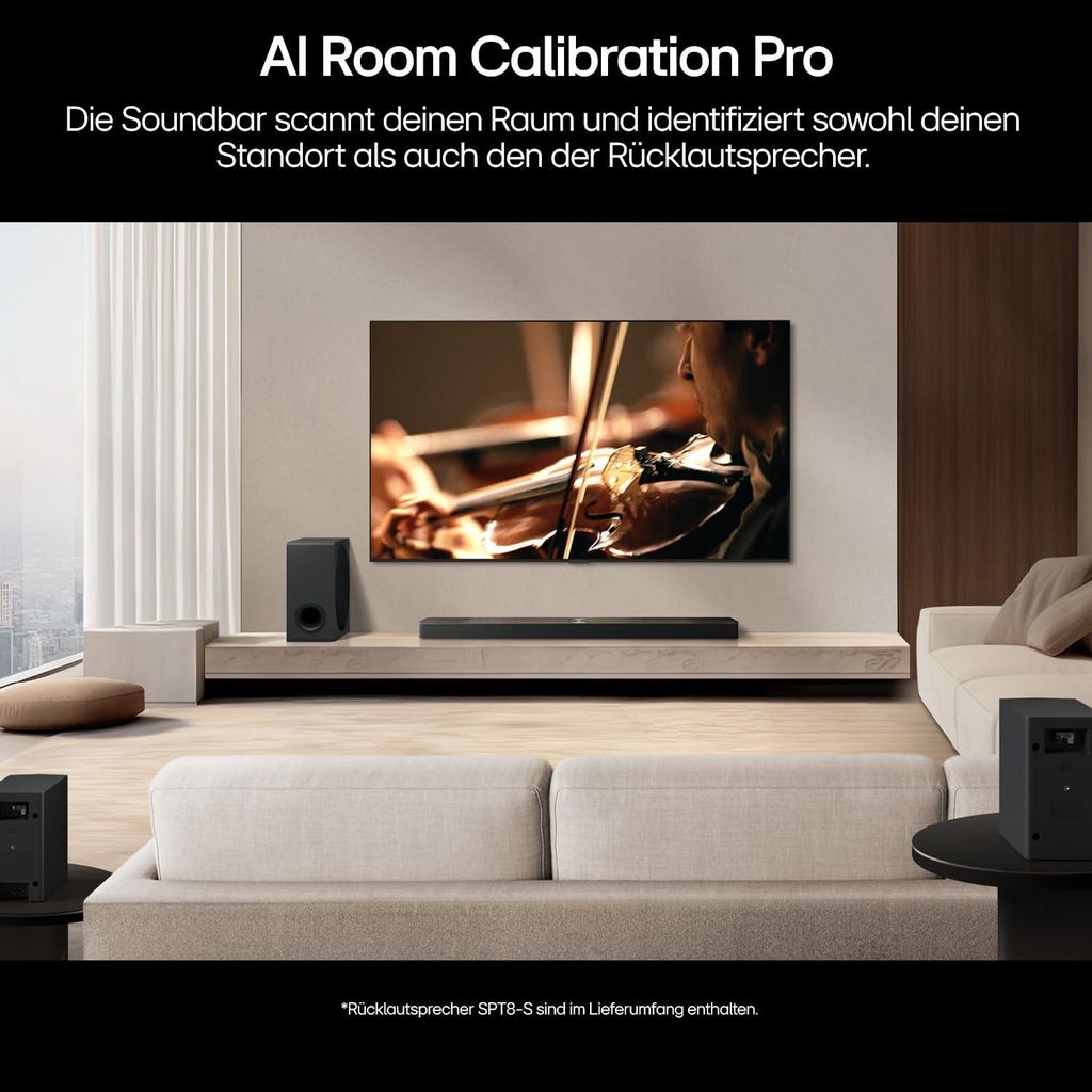 LG DS80TR, 5.1.3 Kanäle, 580 W, DTS Digital Surround, DTS:X, Dolby Atmos, Dolby Digital, AI Sound Pro, Bass Blast, Bass Blast+, Musik, Sport, 96 kHz, 220 W