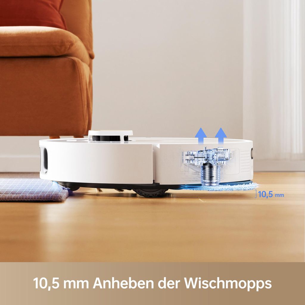 Dreame L10s Pro Ultra Heat Roboter Saugroboter mit Wischfunktion,Automatische Moppreinigung,heißem Wasser,7000Pa,Doppelte Mopp - und Bodenreinigung