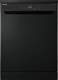 Sharp QW - NA3YF42AM - DE Freistehender Geschirrspüler mit Besteckschublade (60cm), (14 Gedecke, EEK A), (9 Programme, AquaStop), Mattschwarz