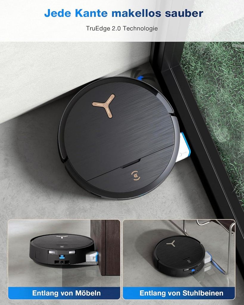 Ecovacs DEEBOT X9 Pro Omni Schwarz Saugroboter mit Wischfunktion, Staubsauger Roboter mit 16.600 Pa, All - in - One Omni Station