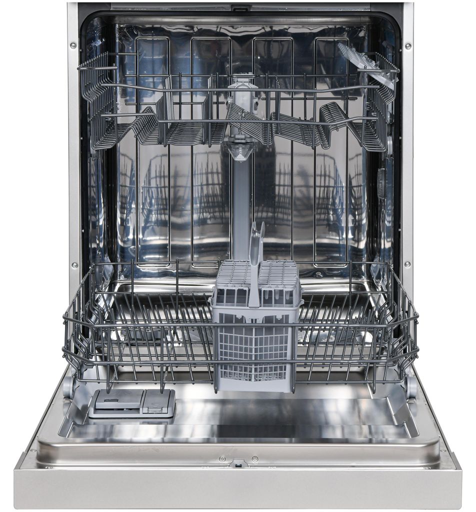 TELEFUNKEN Geschirrspüler Unterbau 60 cm, Spülmaschine Silber, 12 Maßgedecke, 6 Programme, AquaStop, 45 dB, GEU6012DI