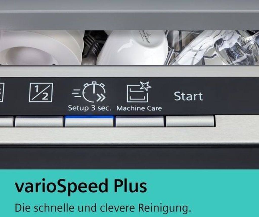 Siemens iQ500 SN65ZX07CE, Voll integriert, Standardgröße (60 cm), Schwarz, Berührung, 1,75 m, 1,65 m