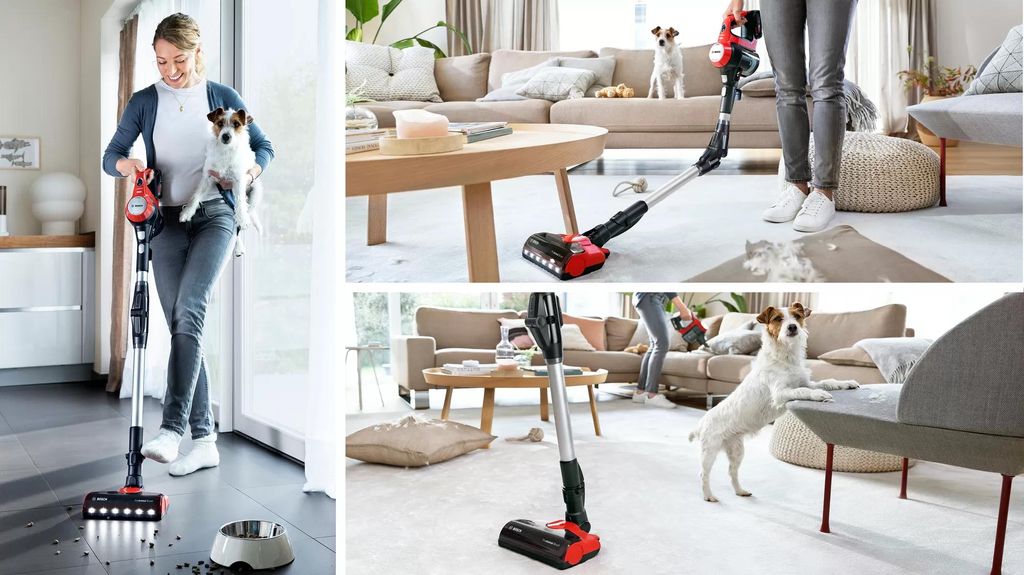 Bosch BBS711ANM Stabstaubsauger/Elektrischer Besen Beutellos 0,3 l Schwarz Rot Edelstahl