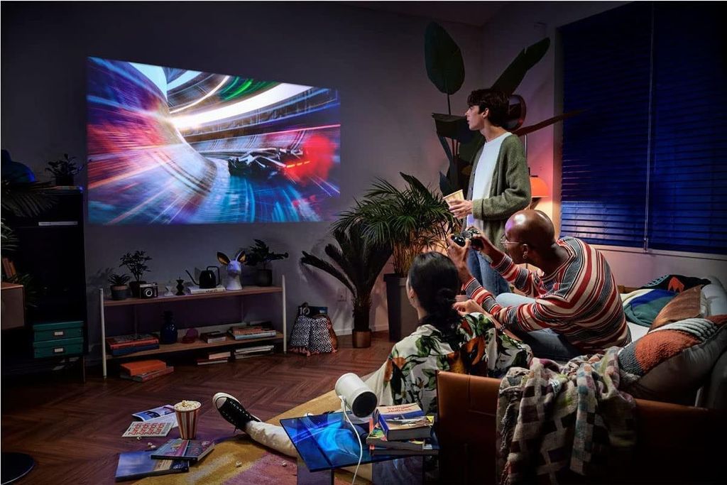 Samsung The Freestyle 2nd Gen., 1080p (1920x1080), 762 - 2540 mm (30 - 100"), Auto, Wi - Fi 5 (802.11ac), High Dynamic Range 10+ (HDR10 Plus), Hybrid Log - Gamma (HLG), Samsung TV Plus