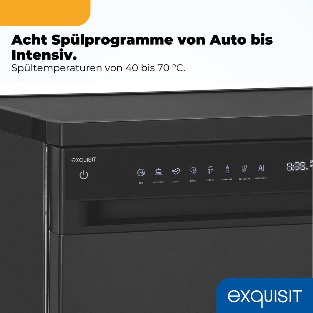 Exquisit Stand - /Unterbau - Geschirrspüler GSP9616 - 450B schwarz